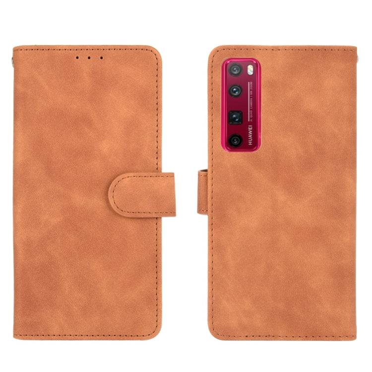For Huawei nova 7 Pro 5G Solid Color Skin Feel Magnetic Buckle Horizontal Flip Calf Texture PU Leather Case with Holder & Card Slots & Wallet