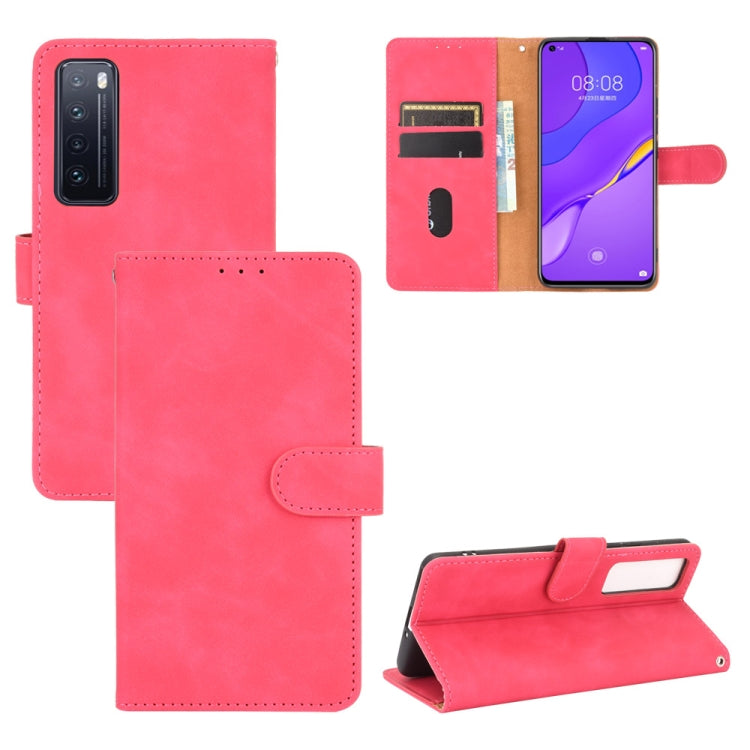 For Huawei nova 7 5G Solid Color Skin Feel Magnetic Buckle Horizontal Flip Calf Texture PU Leather Case with Holder & Card Slots & Wallet