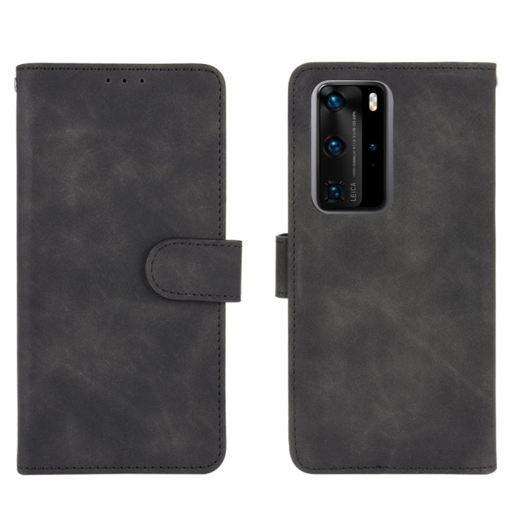 For Huawei P40 Pro Solid Color Skin Feel Magnetic Buckle Horizontal Flip Calf Texture PU Leather Case with Holder & Card Slots & Wallet