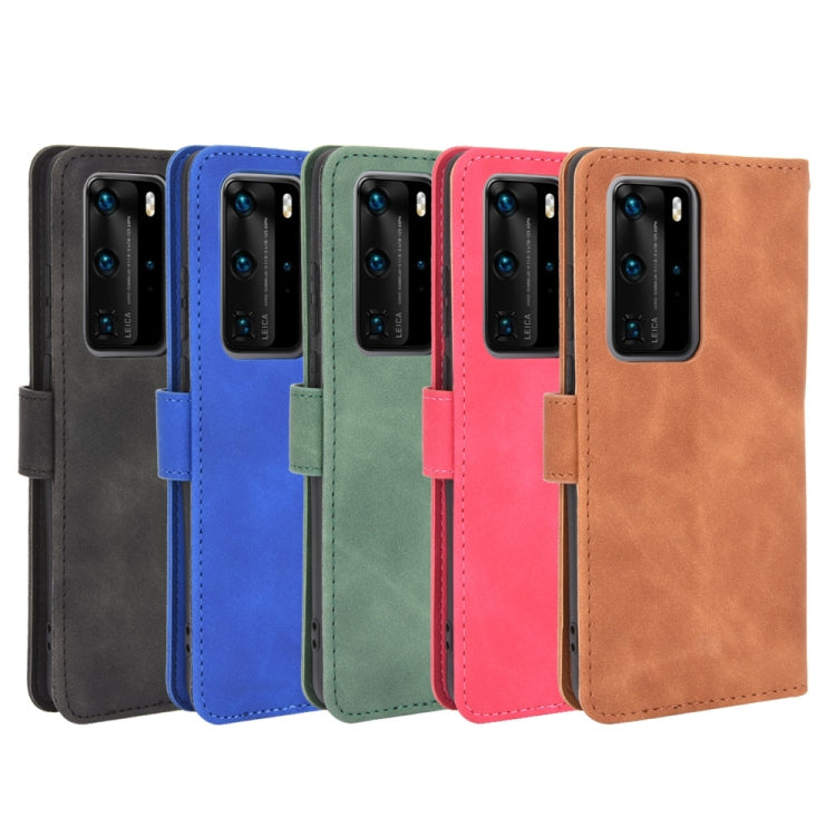 For Huawei P40 Pro Solid Color Skin Feel Magnetic Buckle Horizontal Flip Calf Texture PU Leather Case with Holder & Card Slots & Wallet