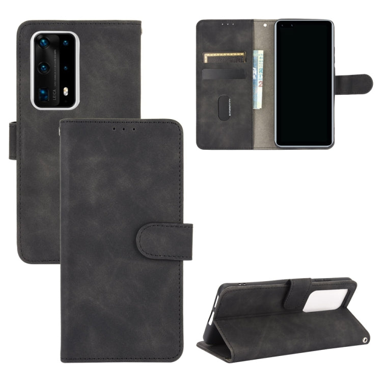 For Huawei P40 Pro+ Solid Color Skin Feel Magnetic Buckle Horizontal Flip Calf Texture PU Leather Case with Holder & Card Slots & Wallet