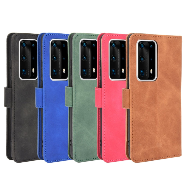 For Huawei P40 Pro+ Solid Color Skin Feel Magnetic Buckle Horizontal Flip Calf Texture PU Leather Case with Holder & Card Slots & Wallet