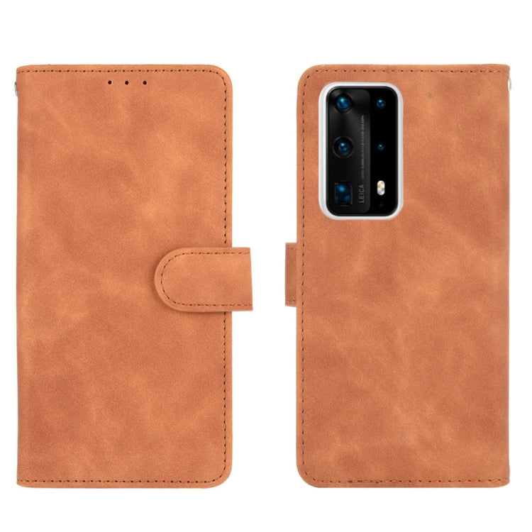 For Huawei P40 Pro+ Solid Color Skin Feel Magnetic Buckle Horizontal Flip Calf Texture PU Leather Case with Holder & Card Slots & Wallet