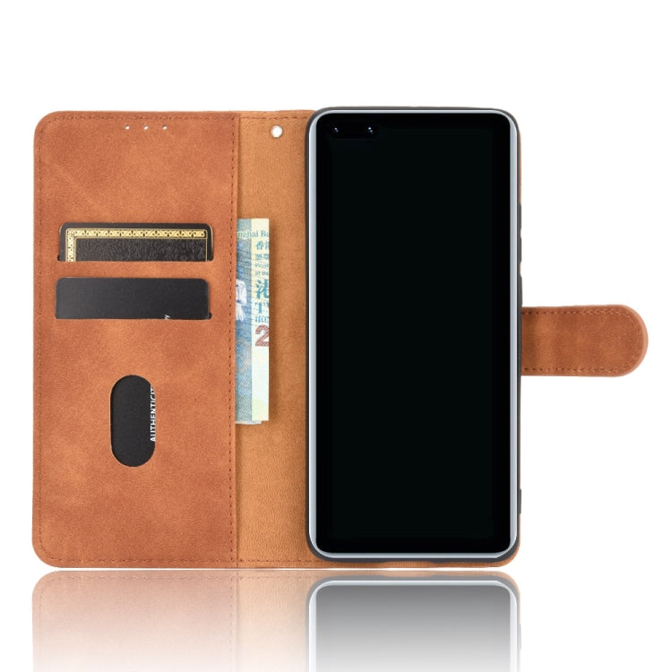 For Huawei P40 Pro+ Solid Color Skin Feel Magnetic Buckle Horizontal Flip Calf Texture PU Leather Case with Holder & Card Slots & Wallet
