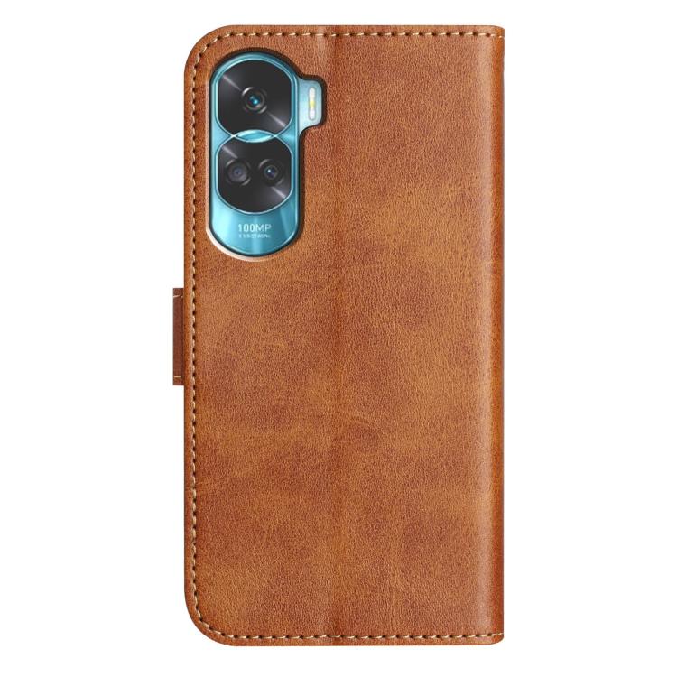 For Honor 90 Lite Dual-Folded S-shape Leather Phone Case