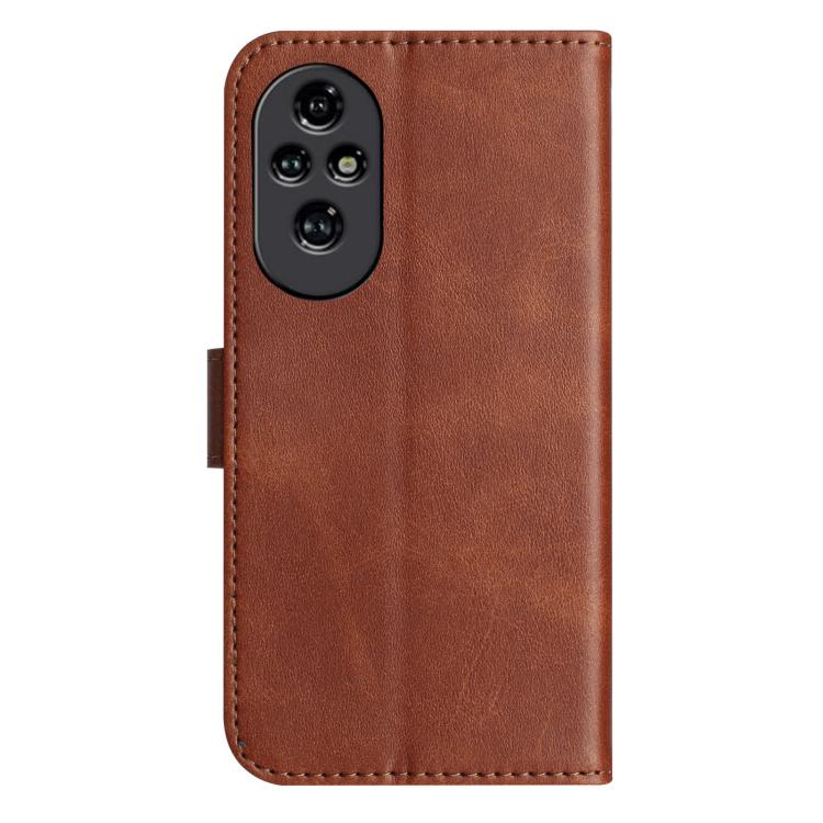 For Honor 200 Pro Dual-Folded S-shape Leather Phone Case
