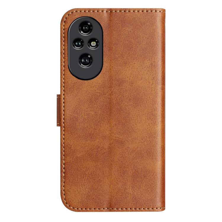 For Honor 200 Pro Dual-Folded S-shape Leather Phone Case