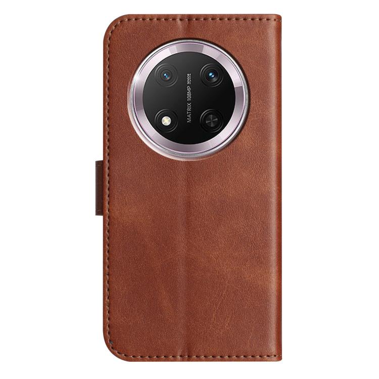 For Honor X9c Dual-Folded S-shape Leather Phone Case
