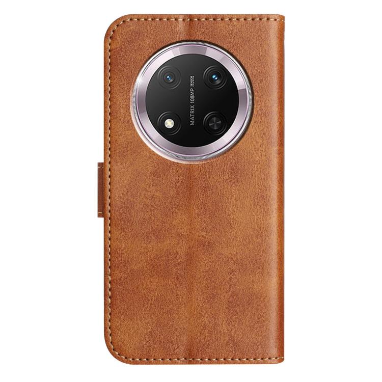 For Honor X9c Dual-Folded S-shape Leather Phone Case