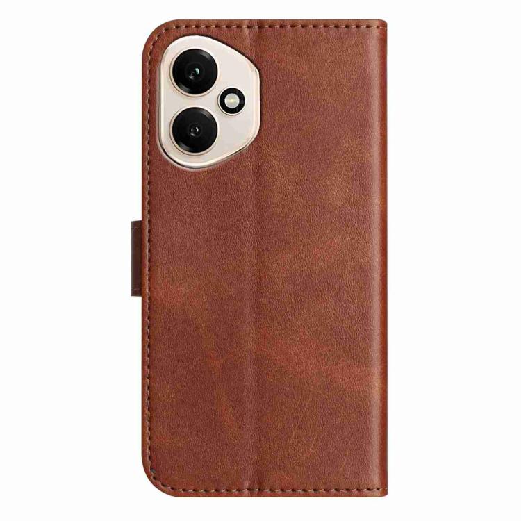 For Honor 400 Global Dual-Folded S-shape Leather Phone Case