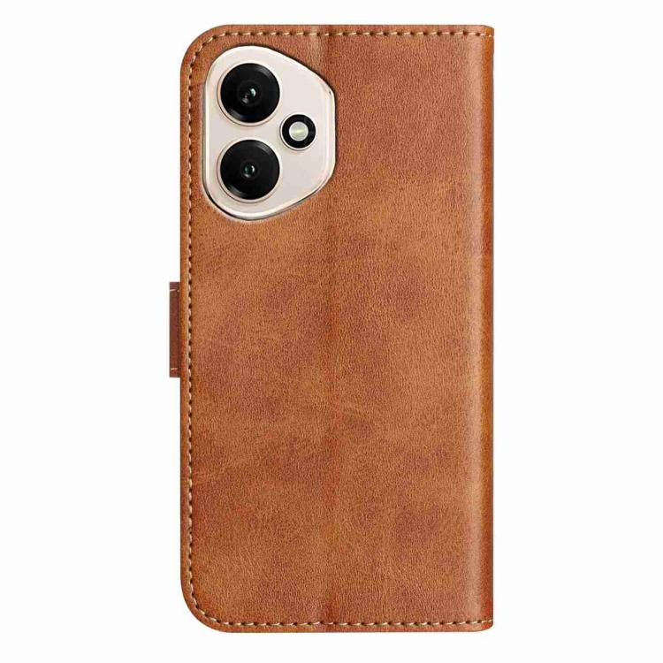 For Honor 400 Global Dual-Folded S-shape Leather Phone Case