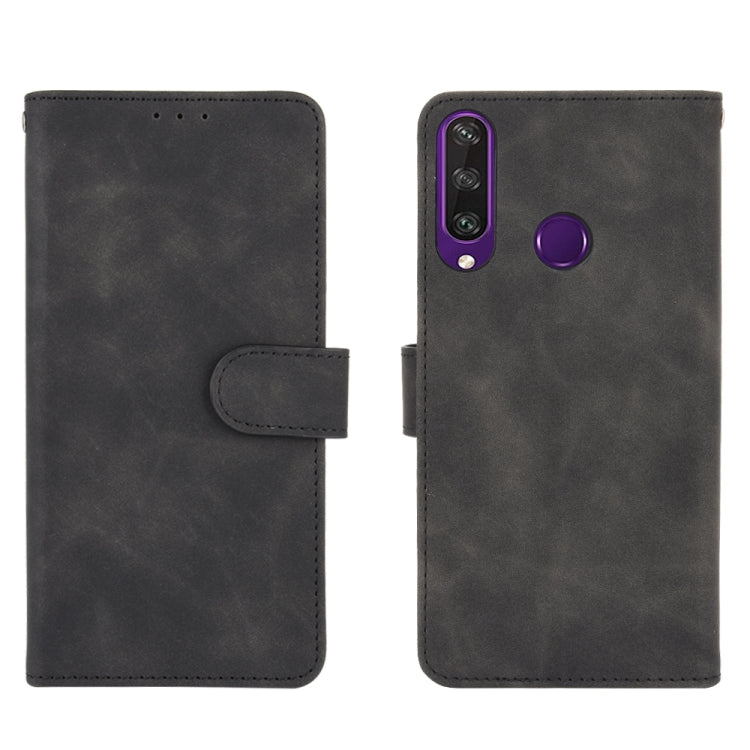 For Huawei Y6p Solid Color Skin Feel Magnetic Buckle Horizontal Flip Calf Texture PU Leather Case with Holder & Card Slots & Wallet