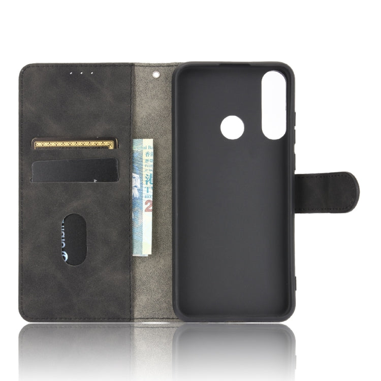 For Huawei Y6p Solid Color Skin Feel Magnetic Buckle Horizontal Flip Calf Texture PU Leather Case with Holder & Card Slots & Wallet