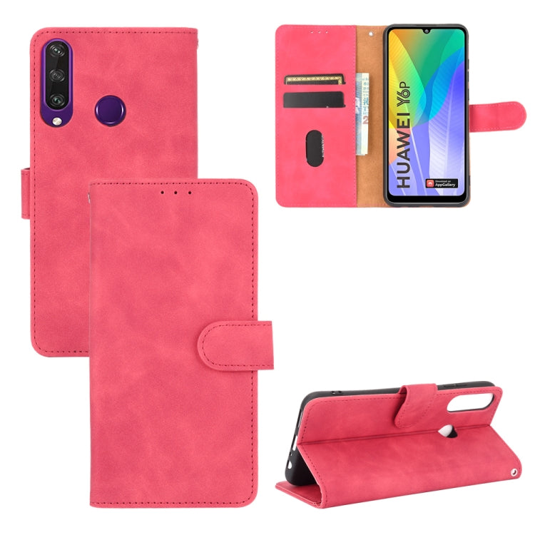 For Huawei Y6p Solid Color Skin Feel Magnetic Buckle Horizontal Flip Calf Texture PU Leather Case with Holder & Card Slots & Wallet