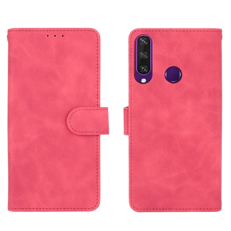 For Huawei Y6p Solid Color Skin Feel Magnetic Buckle Horizontal Flip Calf Texture PU Leather Case with Holder & Card Slots & Wallet