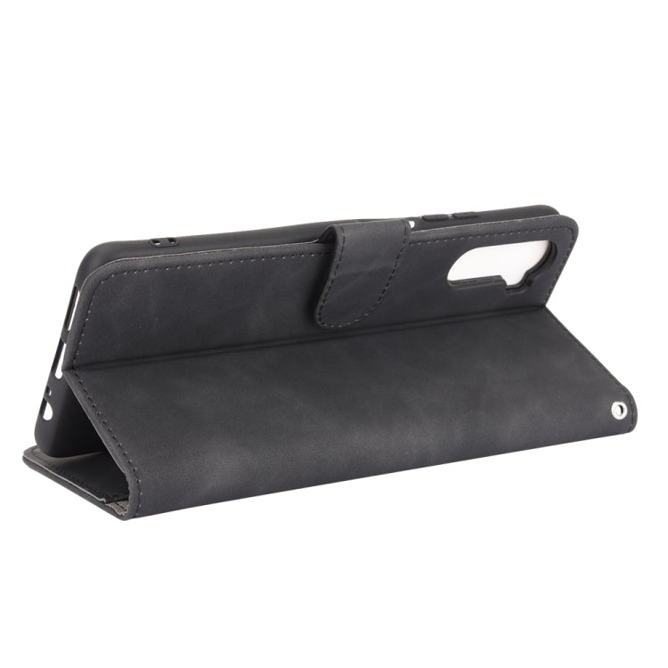 For Huawei Maimang 9 / Mate 40 Lite Solid Color Skin Feel Magnetic Buckle Horizontal Flip Calf Texture PU Leather Case with Holder & Card Slots & Wallet