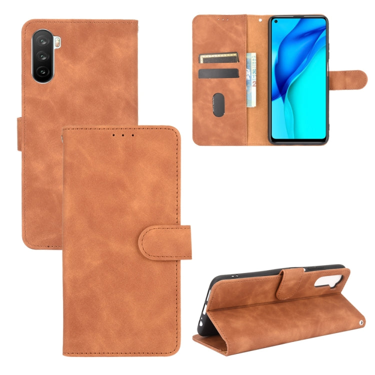 For Huawei Maimang 9 / Mate 40 Lite Solid Color Skin Feel Magnetic Buckle Horizontal Flip Calf Texture PU Leather Case with Holder & Card Slots & Wallet