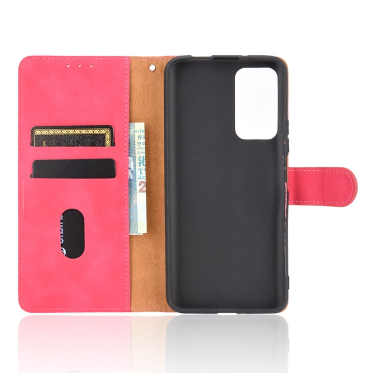 For Huawei Honor X10 5G Solid Color Skin Feel Magnetic Buckle Horizontal Flip Calf Texture PU Leather Case with Holder & Card Slots & Wallet