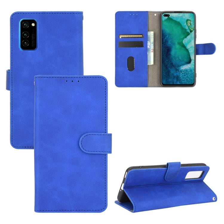 For Huawei Honor View30 / View30 Pro Solid Color Skin Feel Magnetic Buckle Horizontal Flip Calf Texture PU Leather Case with Holder & Card Slots & Wallet