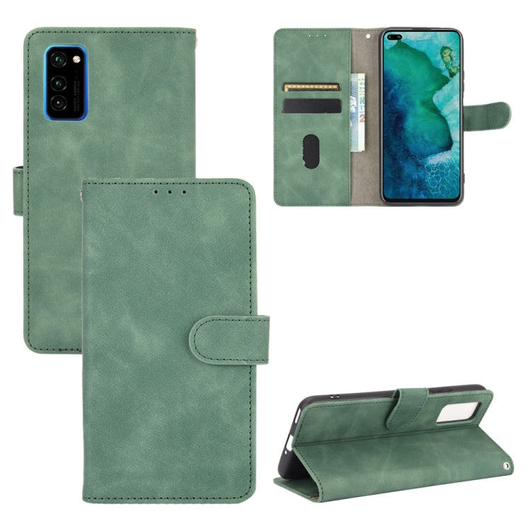 For Huawei Honor View30 / View30 Pro Solid Color Skin Feel Magnetic Buckle Horizontal Flip Calf Texture PU Leather Case with Holder & Card Slots & Wallet