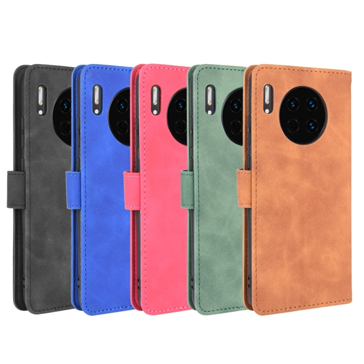 For Huawei Mate 30 Solid Color Skin Feel Magnetic Buckle Horizontal Flip Calf Texture PU Leather Case with Holder & Card Slots & Wallet
