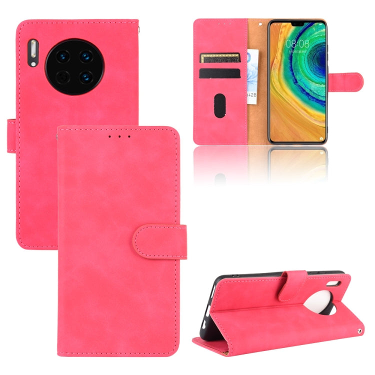 For Huawei Mate 30 Solid Color Skin Feel Magnetic Buckle Horizontal Flip Calf Texture PU Leather Case with Holder & Card Slots & Wallet
