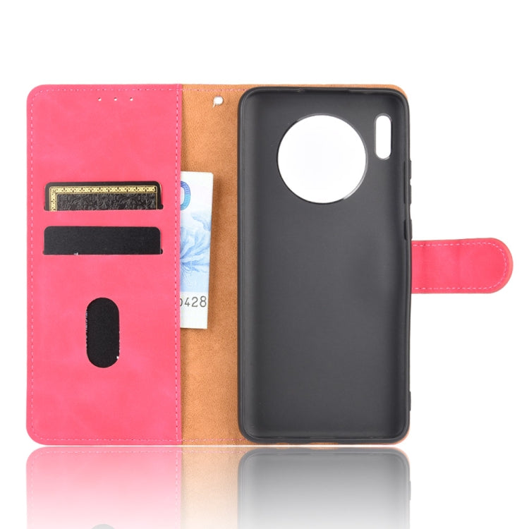 For Huawei Mate 30 Solid Color Skin Feel Magnetic Buckle Horizontal Flip Calf Texture PU Leather Case with Holder & Card Slots & Wallet
