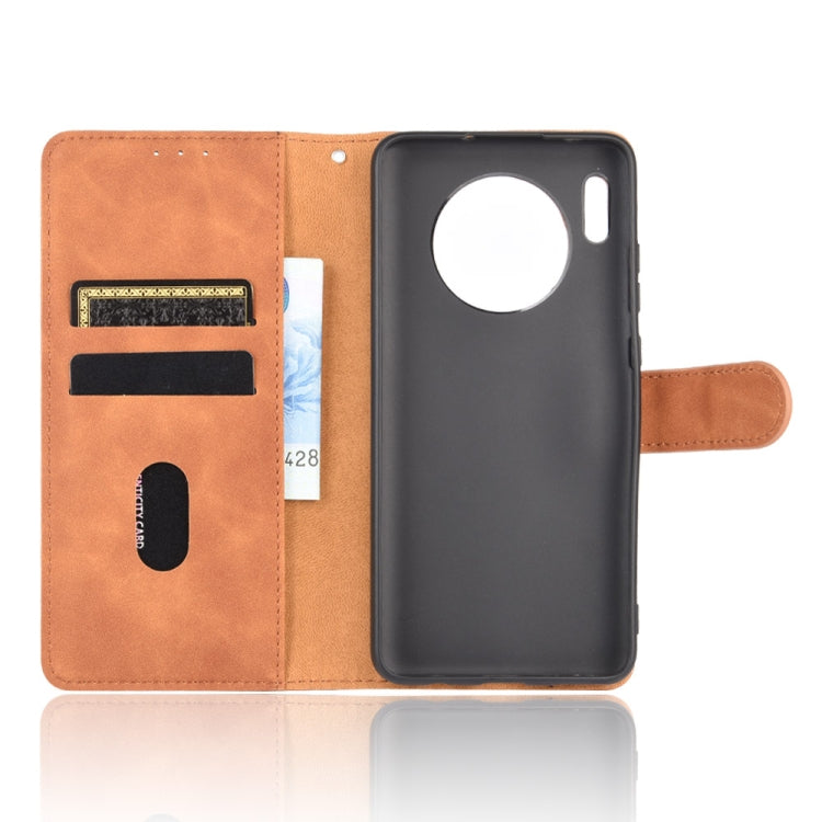 For Huawei Mate 30 Solid Color Skin Feel Magnetic Buckle Horizontal Flip Calf Texture PU Leather Case with Holder & Card Slots & Wallet