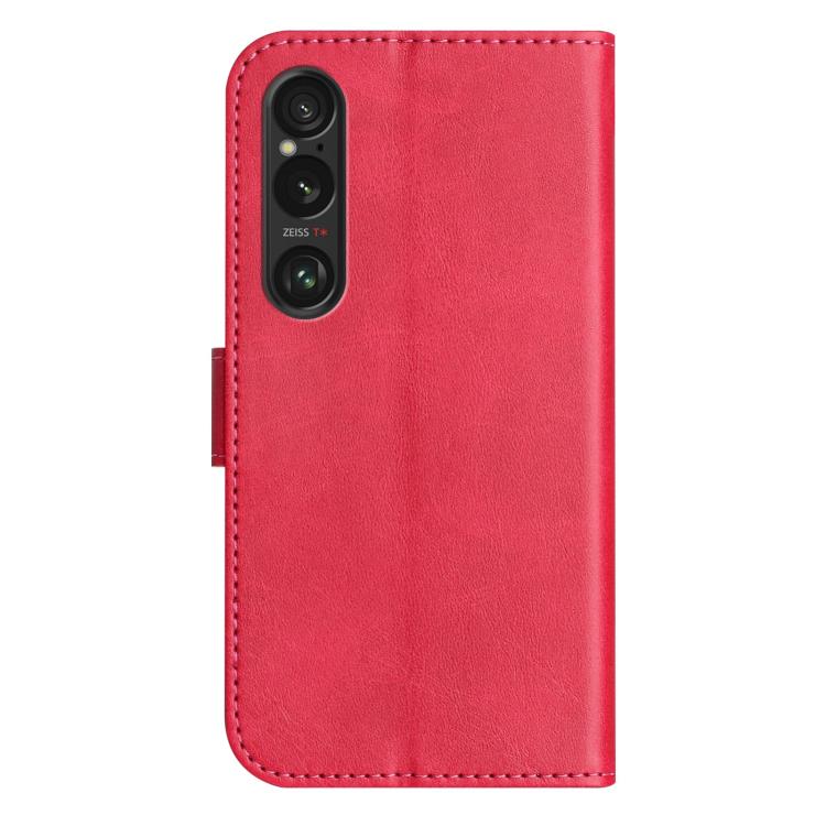 For Sony Xperia 1 V 2023 Dual-Folded S-shape Leather Phone Case