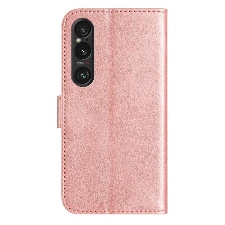 For Sony Xperia 1 V 2023 Dual-Folded S-shape Leather Phone Case