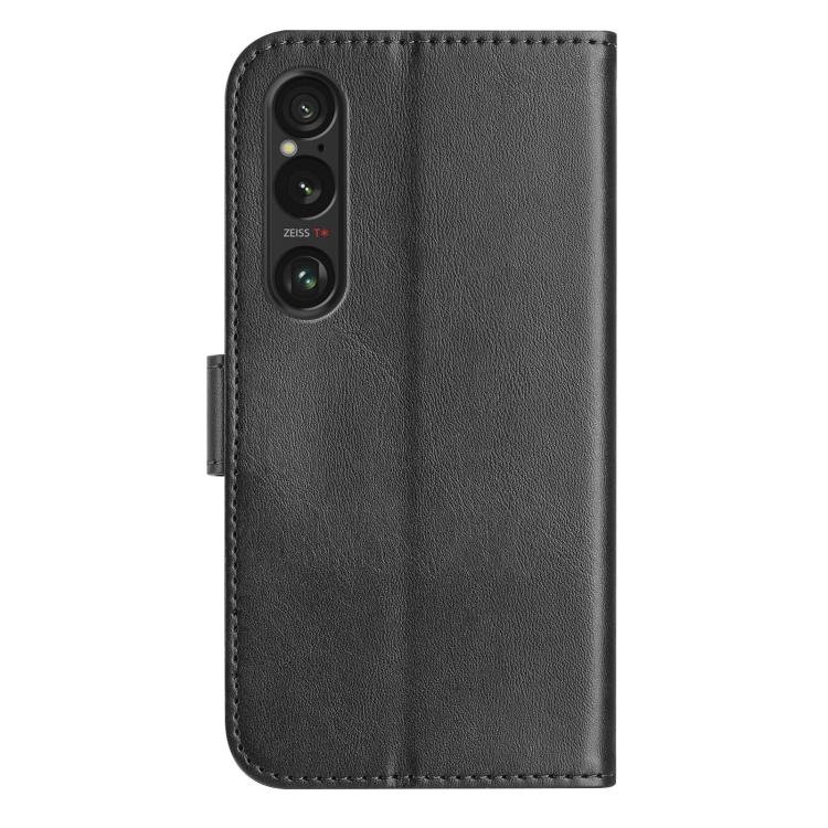 For Sony Xperia 1 V 2023 Dual-Folded S-shape Leather Phone Case