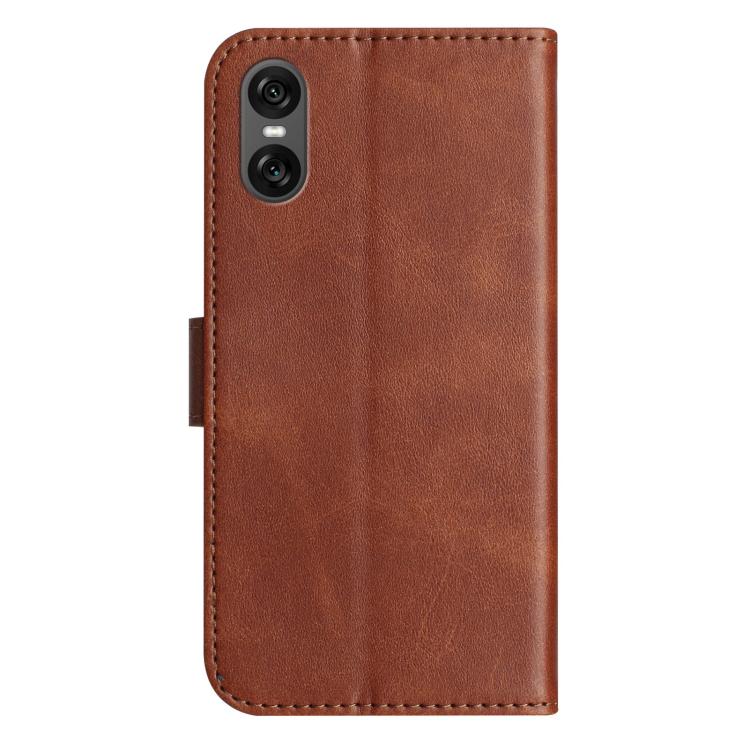 For Sony Xperia 10 VI 2024 Dual-Folded S-shape Leather Phone Case