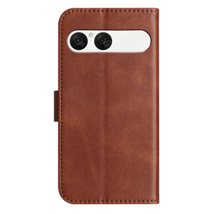 For Sony Xperia 10 VII Dual-Folded S-shape Leather Phone Case