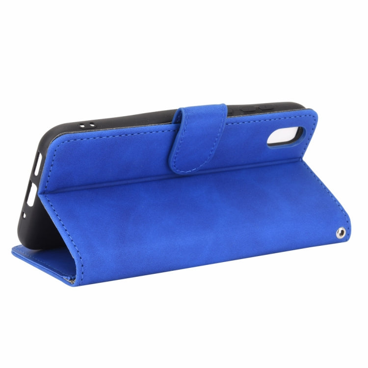 For Huawei Honor 8S / Y5 (2019) Solid Color Skin Feel Magnetic Buckle Horizontal Flip Calf Texture PU Leather Case with Holder & Card Slots & Wallet