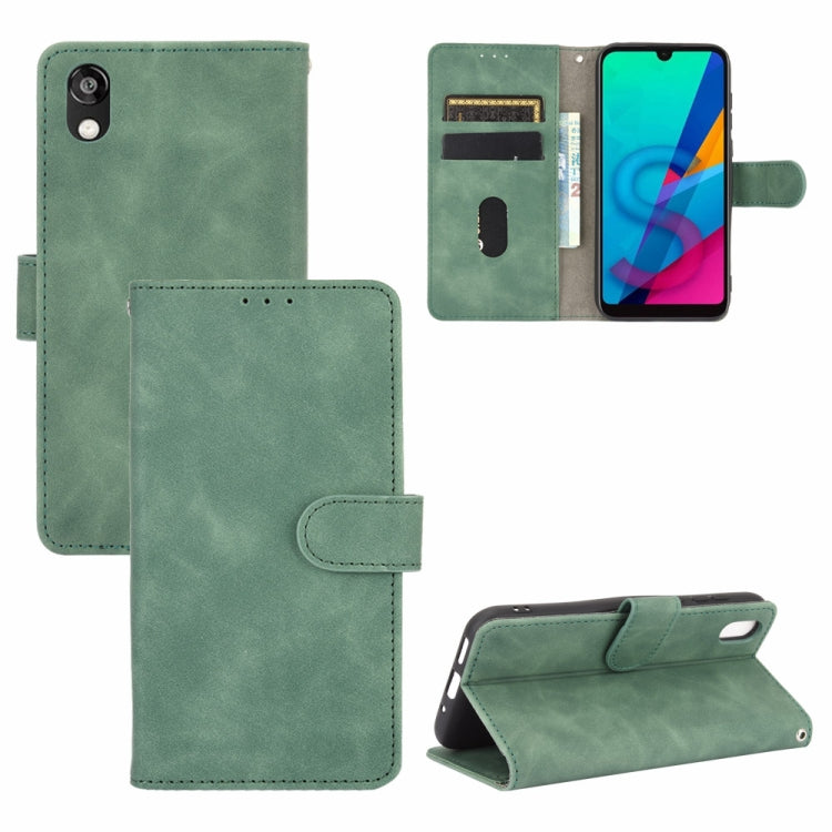 For Huawei Honor 8S / Y5 (2019) Solid Color Skin Feel Magnetic Buckle Horizontal Flip Calf Texture PU Leather Case with Holder & Card Slots & Wallet