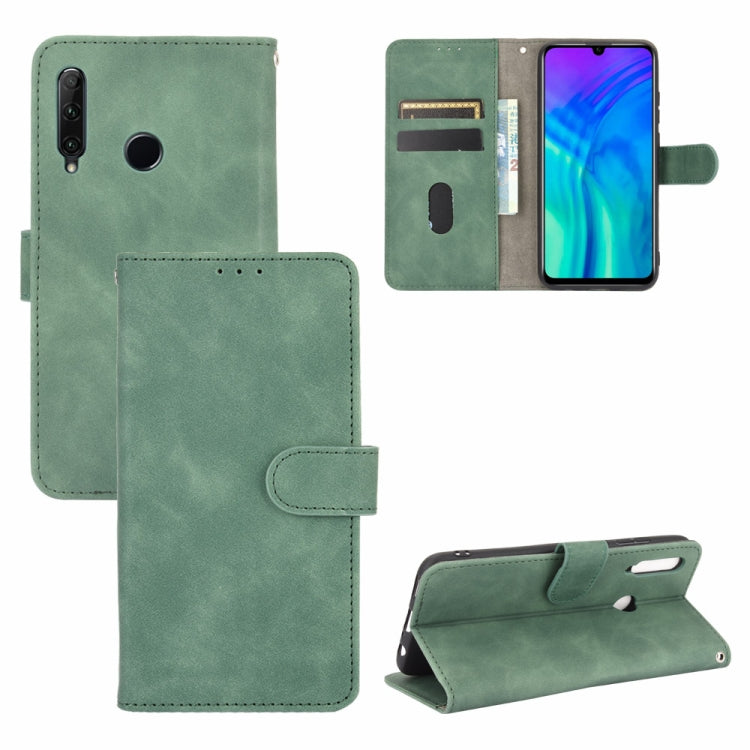 For Huawei Honor 10i / 20i / Enjoy 9s Solid Color Skin Feel Magnetic Buckle Horizontal Flip Calf Texture PU Leather Case with Holder & Card Slots & Wallet