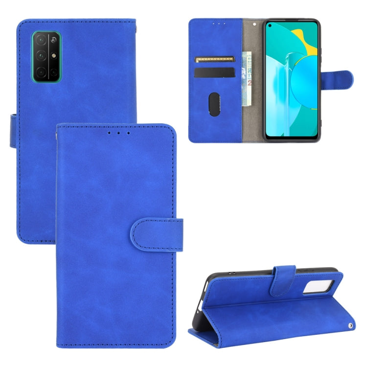 For Huawei Honor 30S Solid Color Skin Feel Magnetic Buckle Horizontal Flip Calf Texture PU Leather Case with Holder & Card Slots & Wallet