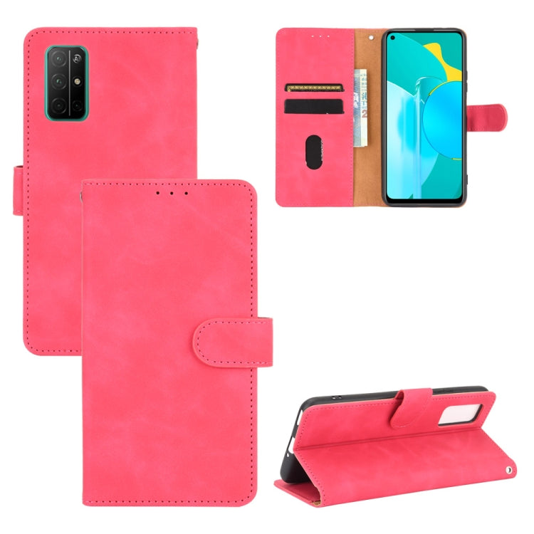 For Huawei Honor 30S Solid Color Skin Feel Magnetic Buckle Horizontal Flip Calf Texture PU Leather Case with Holder & Card Slots & Wallet