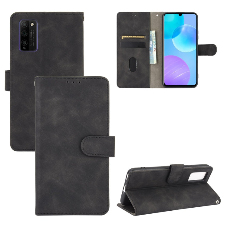 For Huawei Honor 30 Youth Solid Color Skin Feel Magnetic Buckle Horizontal Flip Calf Texture PU Leather Case with Holder & Card Slots & Wallet
