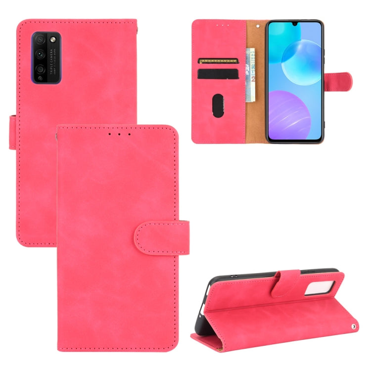 For Huawei Honor 30 Youth Solid Color Skin Feel Magnetic Buckle Horizontal Flip Calf Texture PU Leather Case with Holder & Card Slots & Wallet