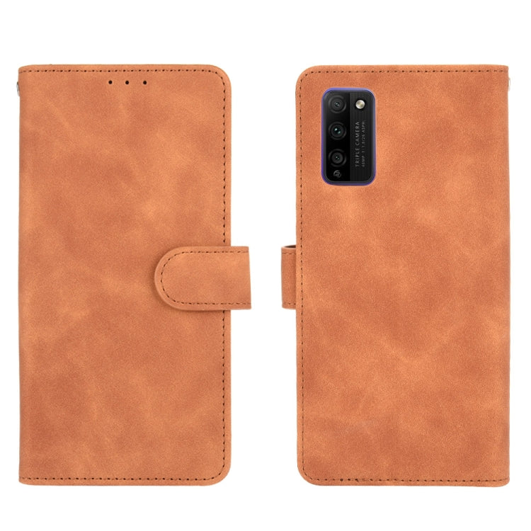 For Huawei Honor 30 Youth Solid Color Skin Feel Magnetic Buckle Horizontal Flip Calf Texture PU Leather Case with Holder & Card Slots & Wallet