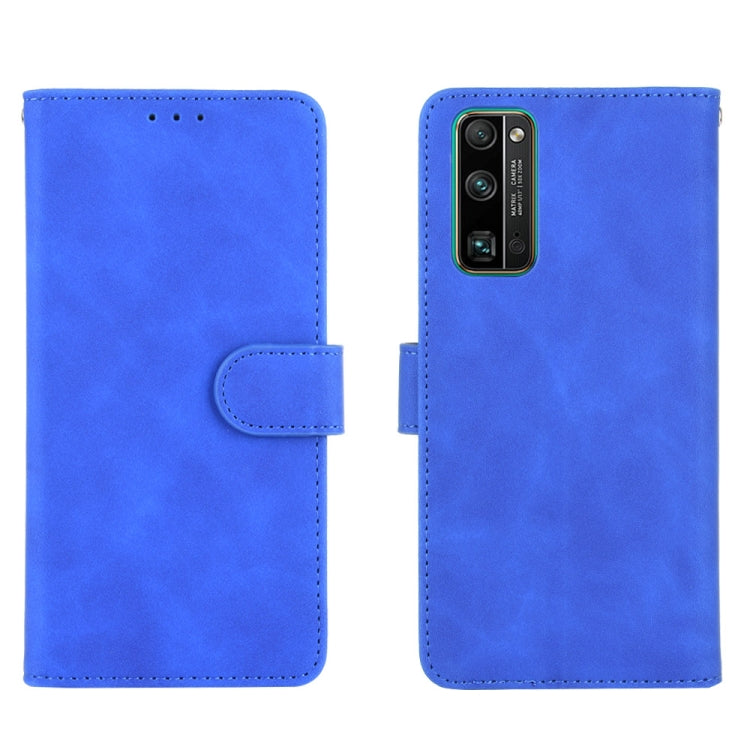For Huawei Honor 30 Pro Solid Color Skin Feel Magnetic Buckle Horizontal Flip Calf Texture PU Leather Case with Holder & Card Slots & Wallet