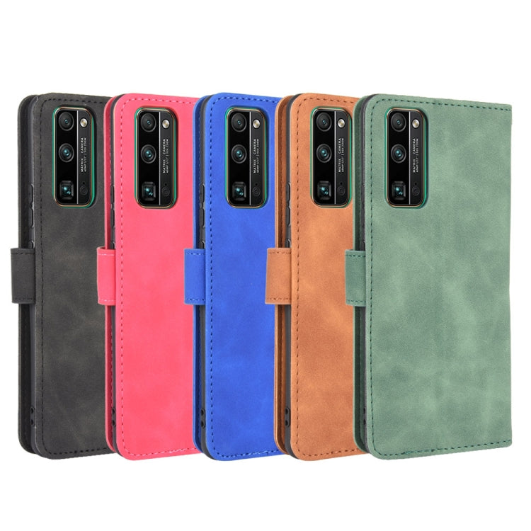 For Huawei Honor 30 Pro Solid Color Skin Feel Magnetic Buckle Horizontal Flip Calf Texture PU Leather Case with Holder & Card Slots & Wallet