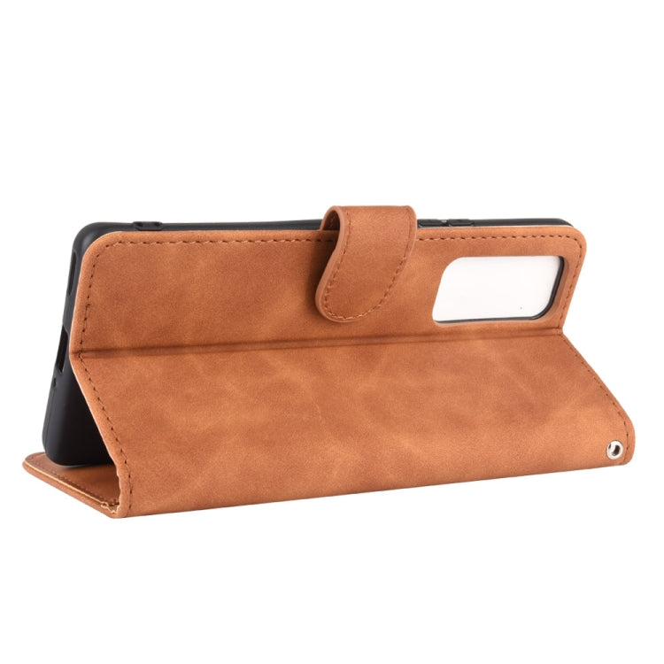 For Huawei Honor 30 Pro Solid Color Skin Feel Magnetic Buckle Horizontal Flip Calf Texture PU Leather Case with Holder & Card Slots & Wallet