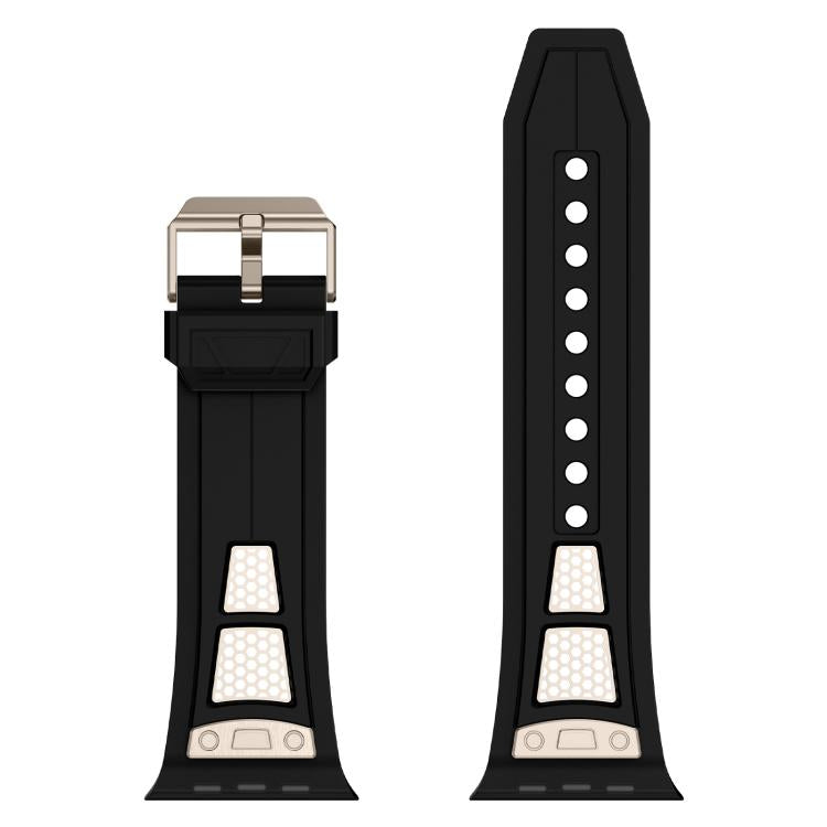 For Apple Watch 46mm / 49mm / 45mm / 44mm Kalebol Honeycomb TPU Titanium Mesh Strap