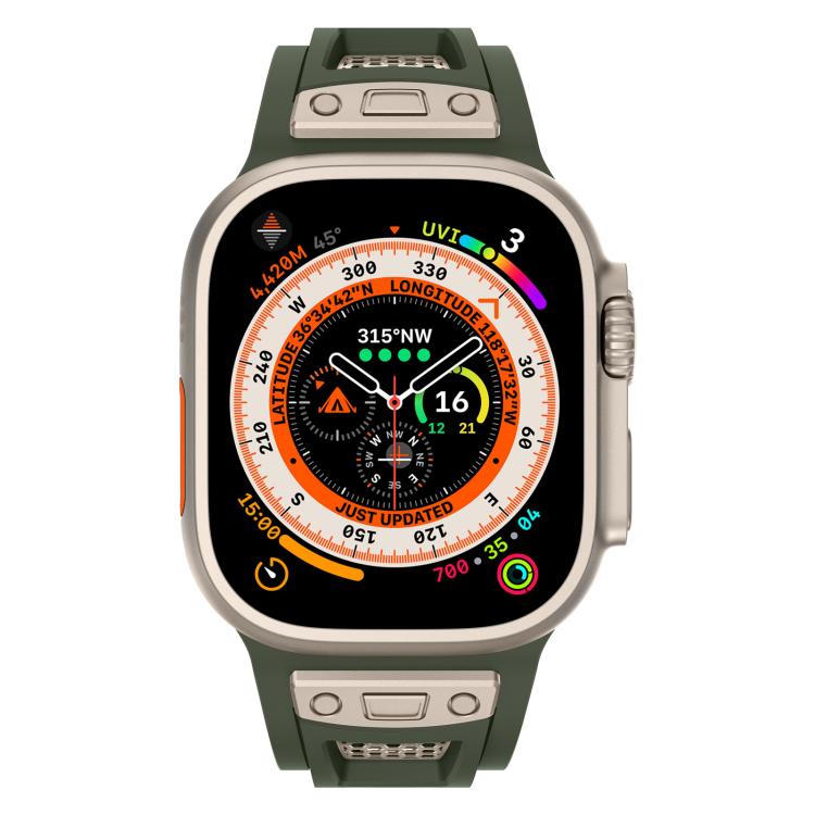 For Apple Watch 46mm / 49mm / 45mm / 44mm Kalebol Honeycomb TPU Titanium Mesh Strap