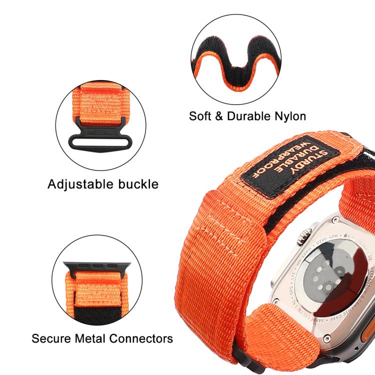 For Apple Watch 42mm / 41mm / 40mm / 38mm Kalebol Simple Two Section Nylon Strap