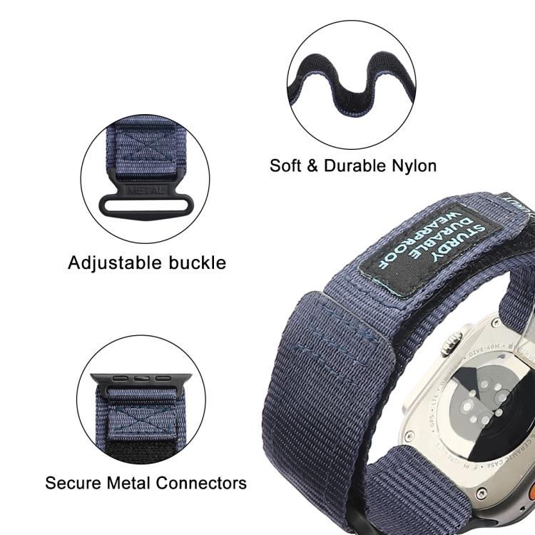 For Apple Watch 42mm / 41mm / 40mm / 38mm Kalebol Simple Two Section Nylon Strap