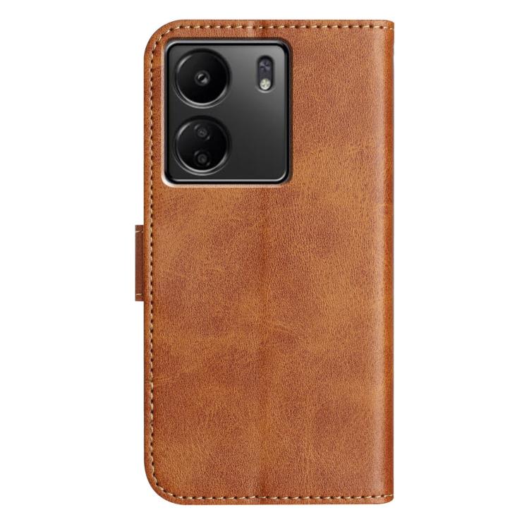 For Redmi 13C 4G Dual-Folded S-shape Leather Phone Case
