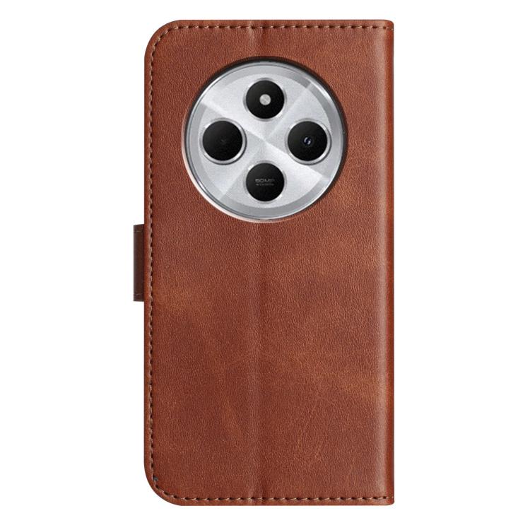 For Redmi 14C 4G Dual-Folded S-shape Leather Phone Case